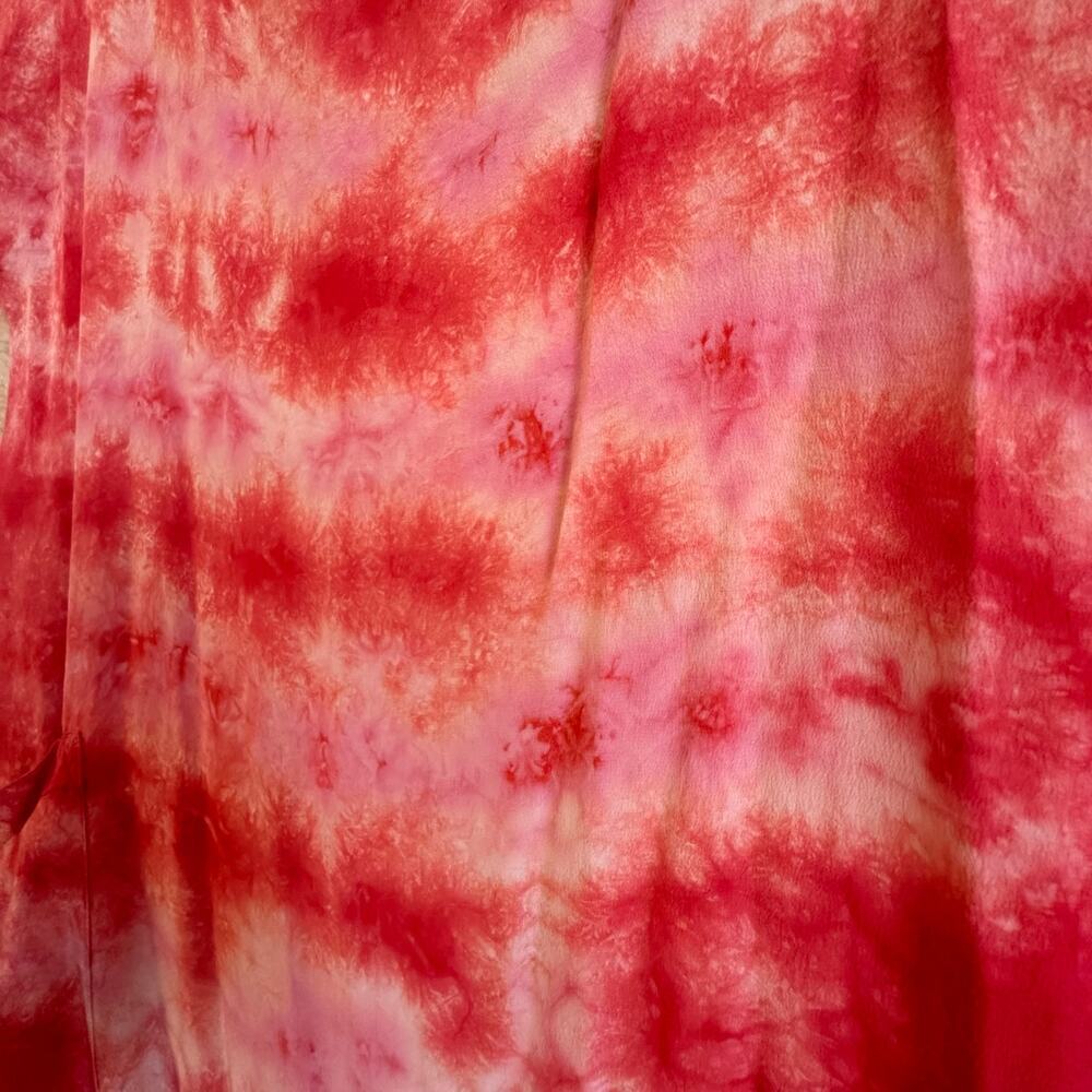 Gypsy 05 100% Silk Red Tie Dye Midi Maxi Dress Womens Sz. XS Hipster Boho Chic - Picture 8 of 13
